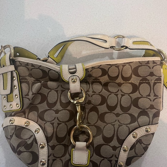 Coach Handbags - Coach Limited Edition Signature studded hobo